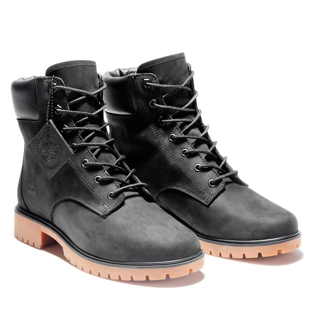 Bocanci 6-Inch Timberland Dama Negrii - Jayne Waterproof Piele - Romania - XOMDZU560